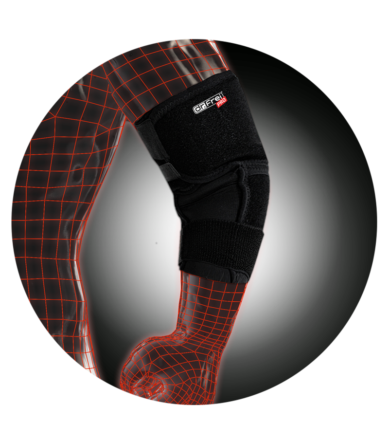 Ellenbogenbandage mit zusätzlicher Fixierung